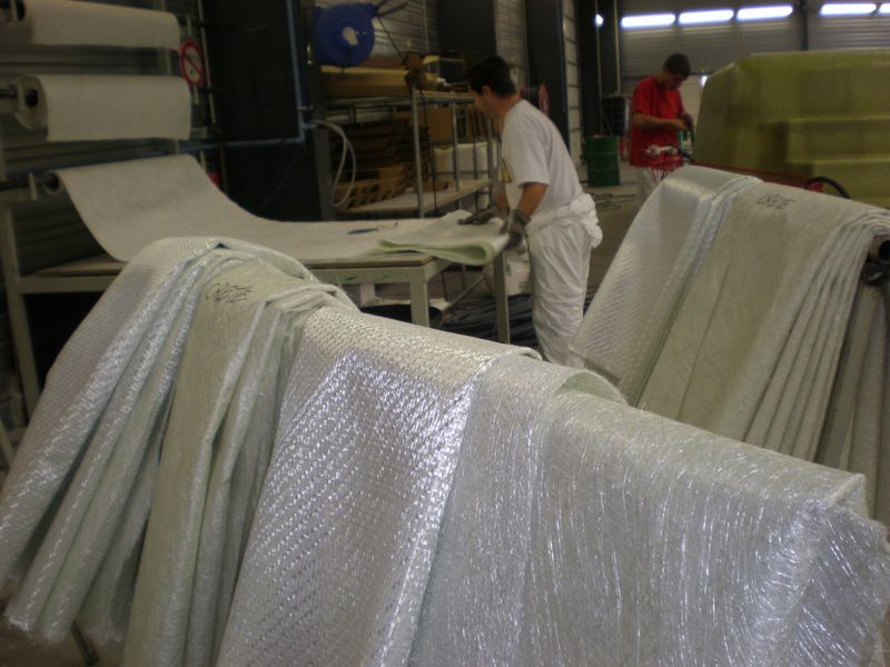coupe de tissus de verre mat rowing mat
