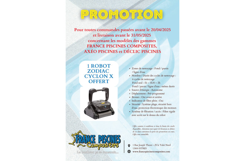 Prolongation : 1 Robot ZODIAC CYCLON X OFFERT