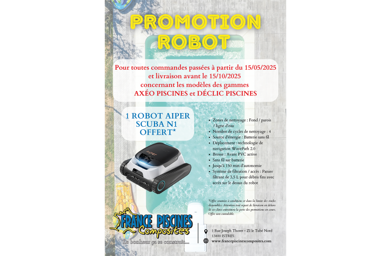 PROMOTION ROBOT PROLONGÉE JUSQU'EN OCTOBRE 2025